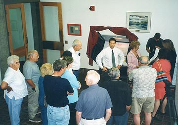 [Mayor Griffo presides over introduction of computerized voting machine to election inspectors at Rome City Hall]